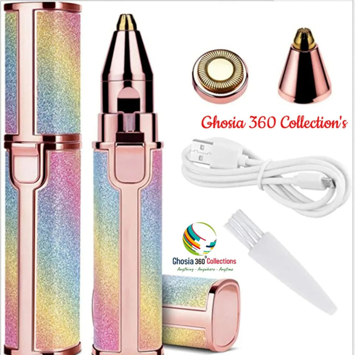 2-in-1 Eyebrow Trimmer & Facial Hair Remover | Painless Brow Shaver
