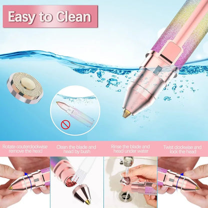 2-in-1 Eyebrow Trimmer & Facial Hair Remover | Painless Brow Shaver