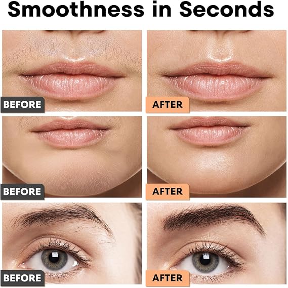 2-in-1 Eyebrow Trimmer & Facial Hair Remover | Painless Brow Shaver