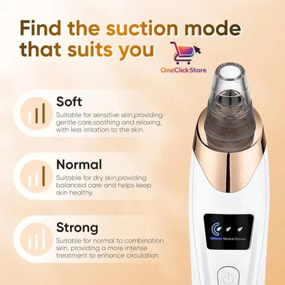 5 in 1 Electric Blackhead Acne Oil Remover Vacuum Suction Face Pore Cleaner Machine