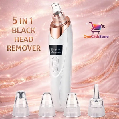 5 in 1 Electric Blackhead Acne Oil Remover Vacuum Suction Face Pore Cleaner Machine
